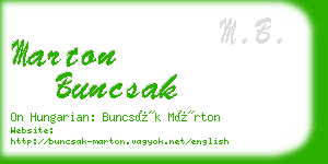 marton buncsak business card